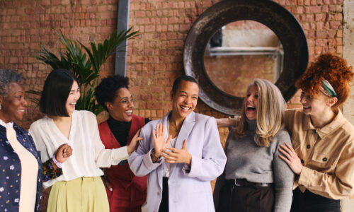 Group of women entrepreneurs celebrate